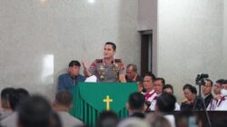 Kapolda Sumut Irjen Pol Sonny Irawan Gelar Minggu Kasih di Gereja HKBP Sudirman, Minggu (18/10).(ist)