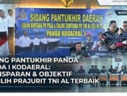 Kodaeral I  Gelar Sidang Panitia Penentuan Akhir Daerah Seleksi Penerimaan Calon Bintara Prajurit Karier  Pria dan Calon Tamtama Prajurit Karier TNI Angkatan Laut Gelombang III Tahun Anggaran 2026
