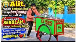 Kisah Pilu Anak Remaja 15 Tahun,Alit  Berjuang Jualan Es Dengan Satu Kaki Demi Bantu Ibunya
